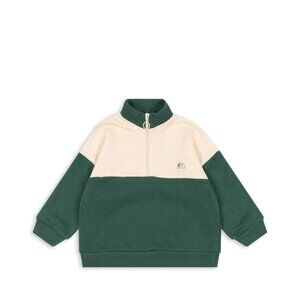 Lou Half Zip Sweat OCS - Smoke Pine, Konges Sloejd in size 4Y